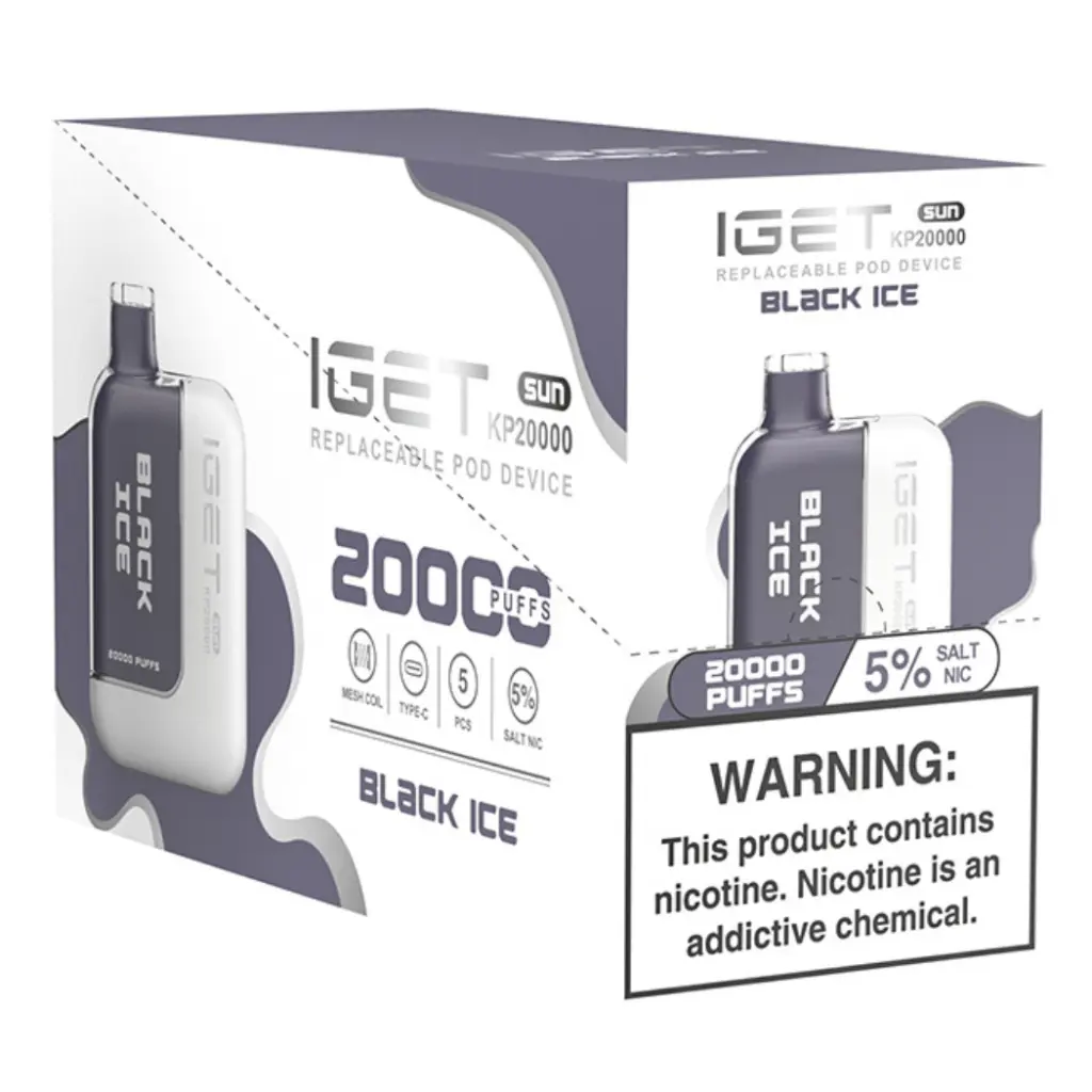 IgetKit 5pk 5% 20k Black Ice Box (6936927634223) Unit (6936927634025)