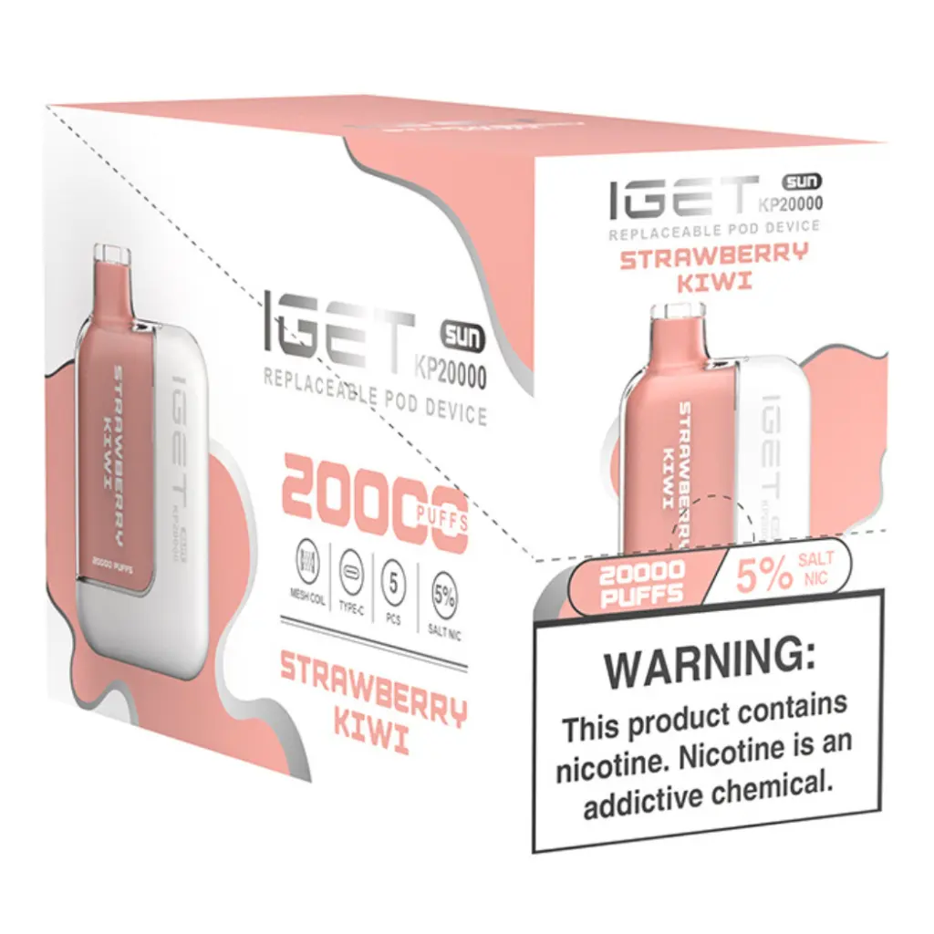 IgetKit 5pk 5% 20k Strawberry Kiwi Box (6936927634247) Unit (6936927634049)