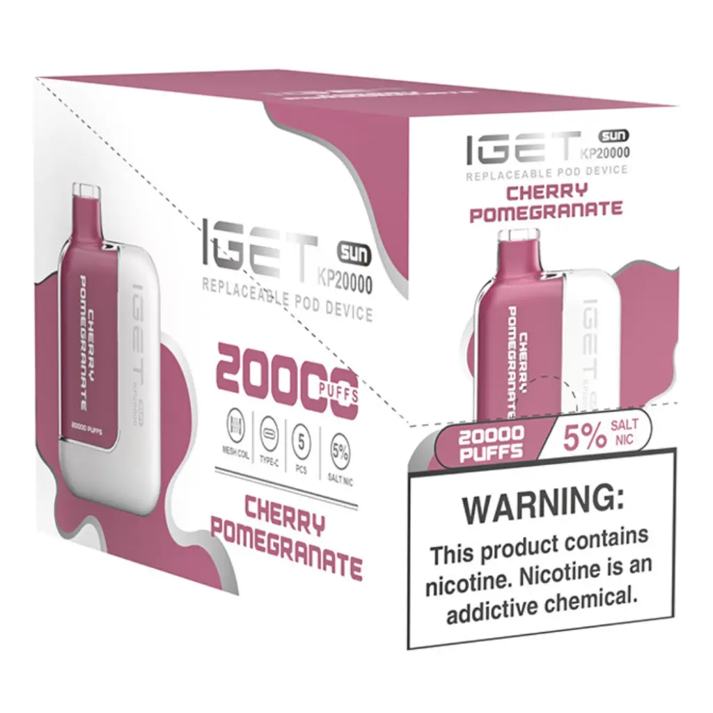 IgetKit 5pk 5% 20k Cherry Pomegranate Box (6936927634308) Unit (6936927634100)