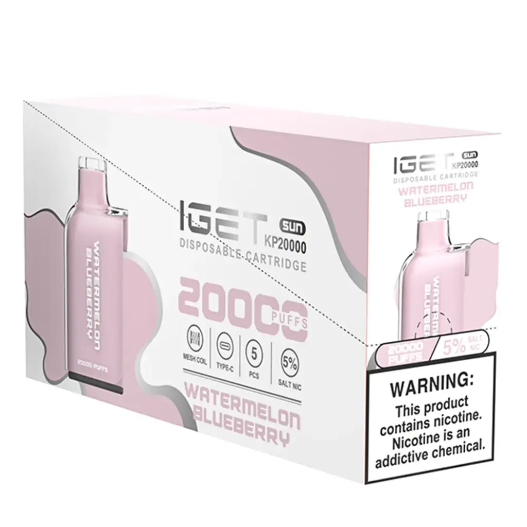 IgetPod 5pk 5% 20k Watermelon Blueberry Box (6936927634728)