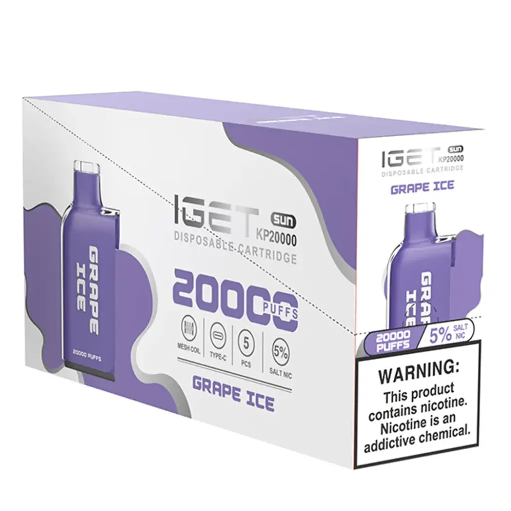IgetPod 5pk 5% 20k Grape Ice Box (6936927634582)