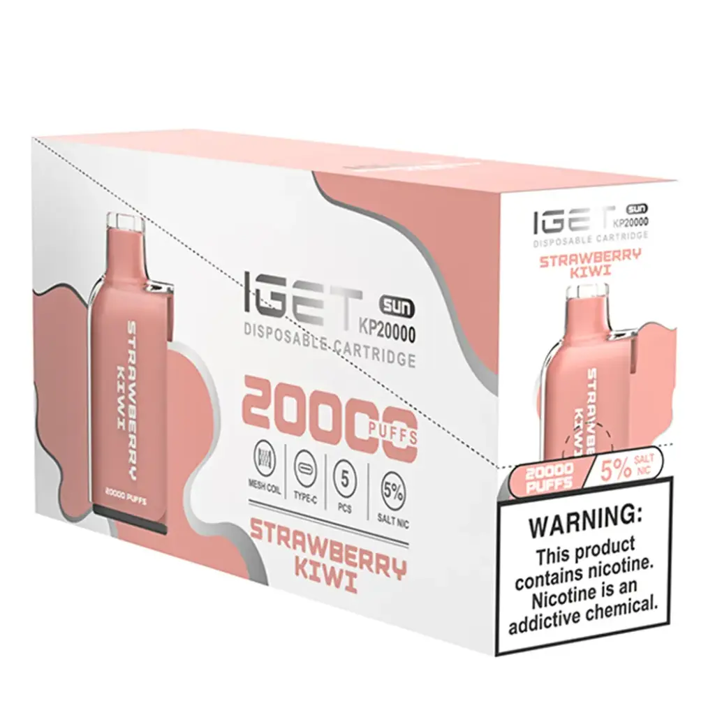 IgetPod 5pk 5% 20k Strawberry Kiwi Box (6936927634643)