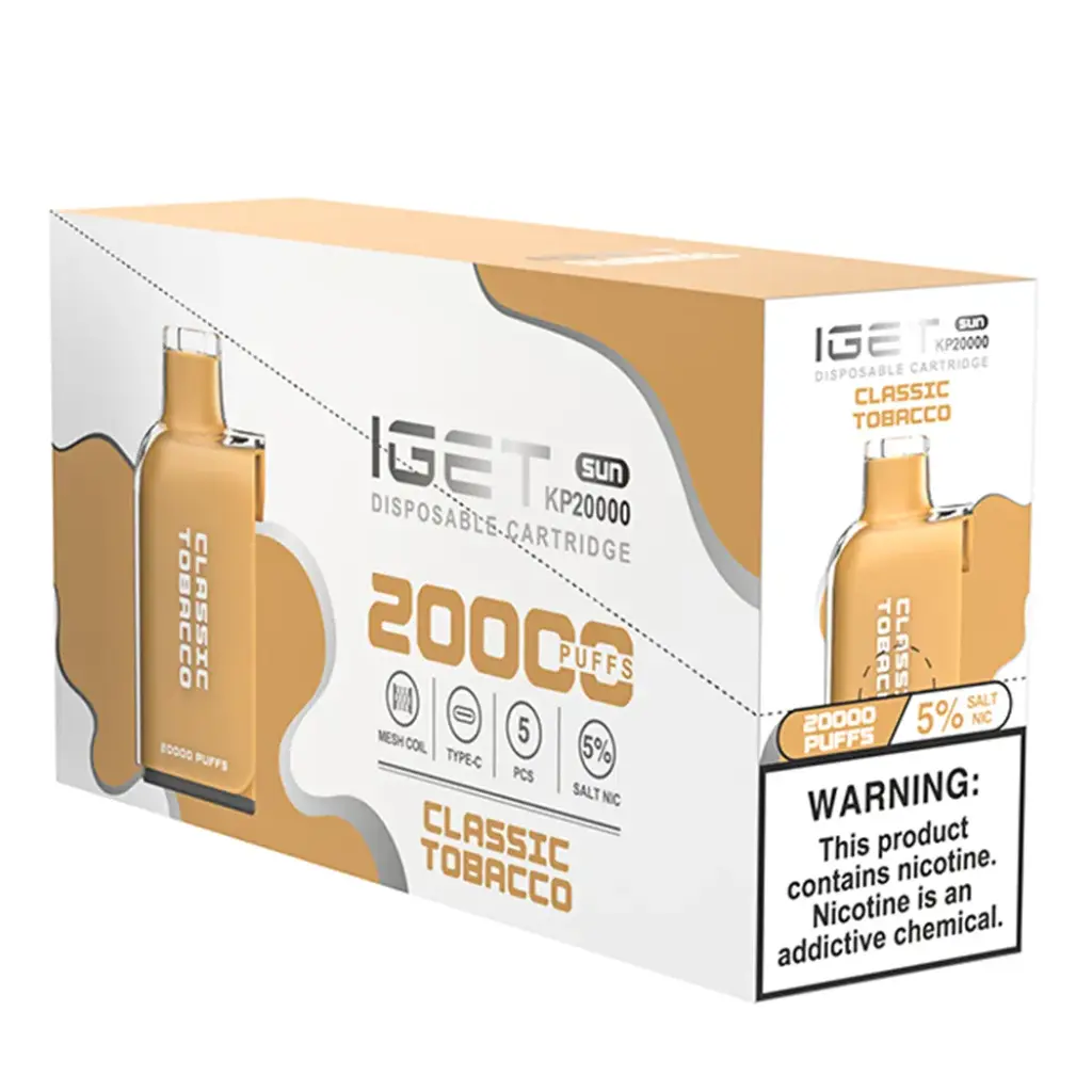 IgetPod 5pk 5% 20k Classic Tobacco Box (6936927643751)