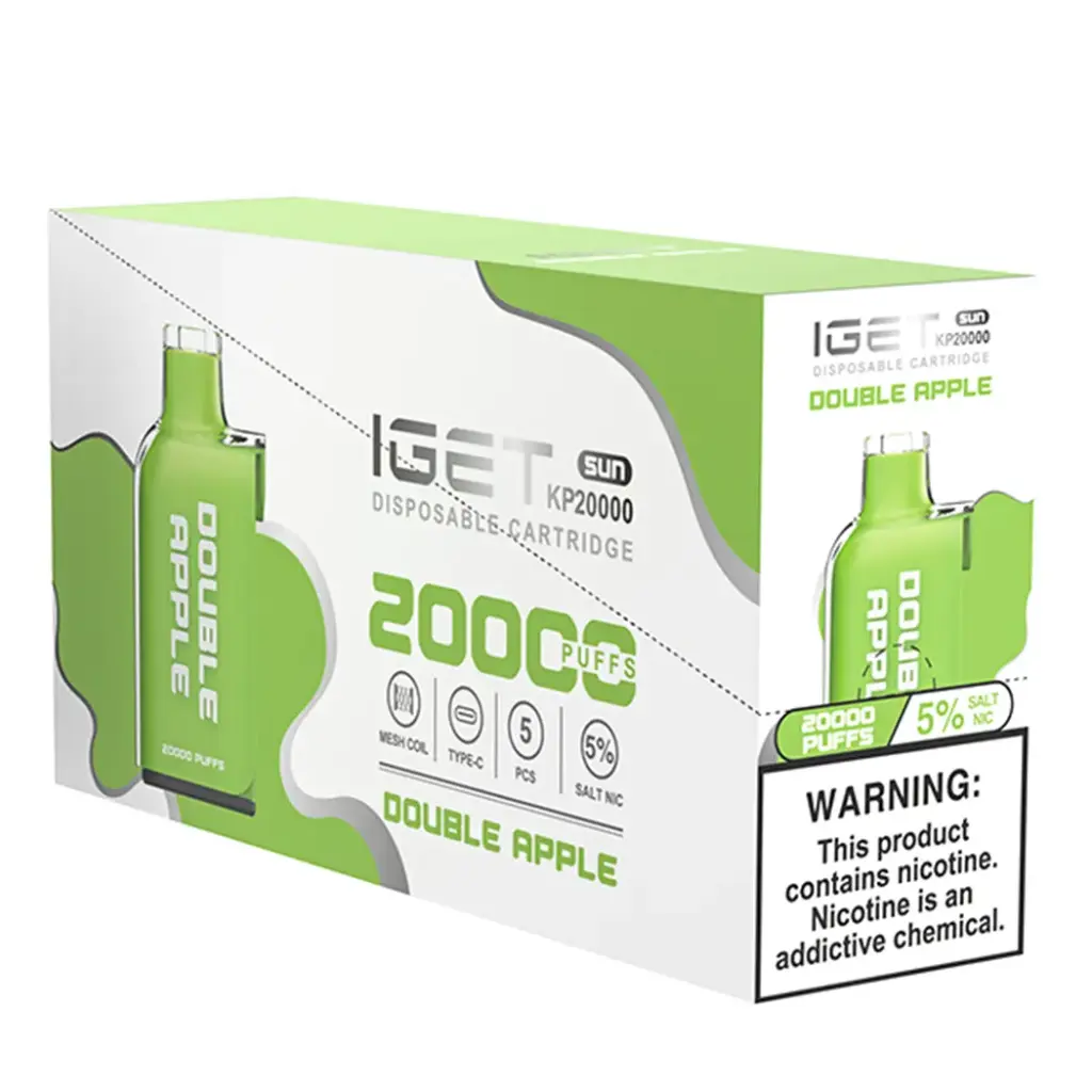 IgetPod 5pk 5% 20k Double Apple Box (6936927634612) Unit (6936927634414)