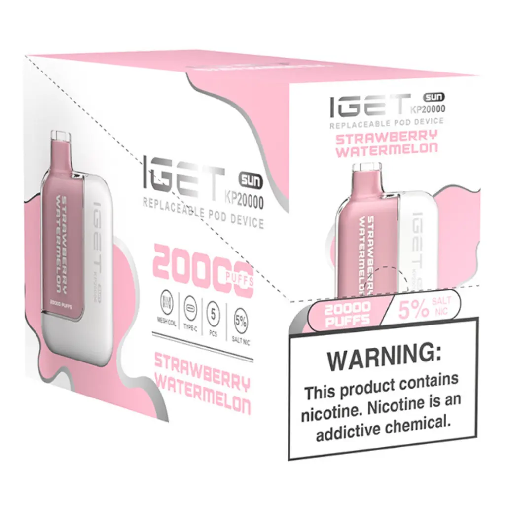 IgetKit 5pk 5% 20k Strawberry Watermelon Box (6936927634230) Unit (6936927634032)