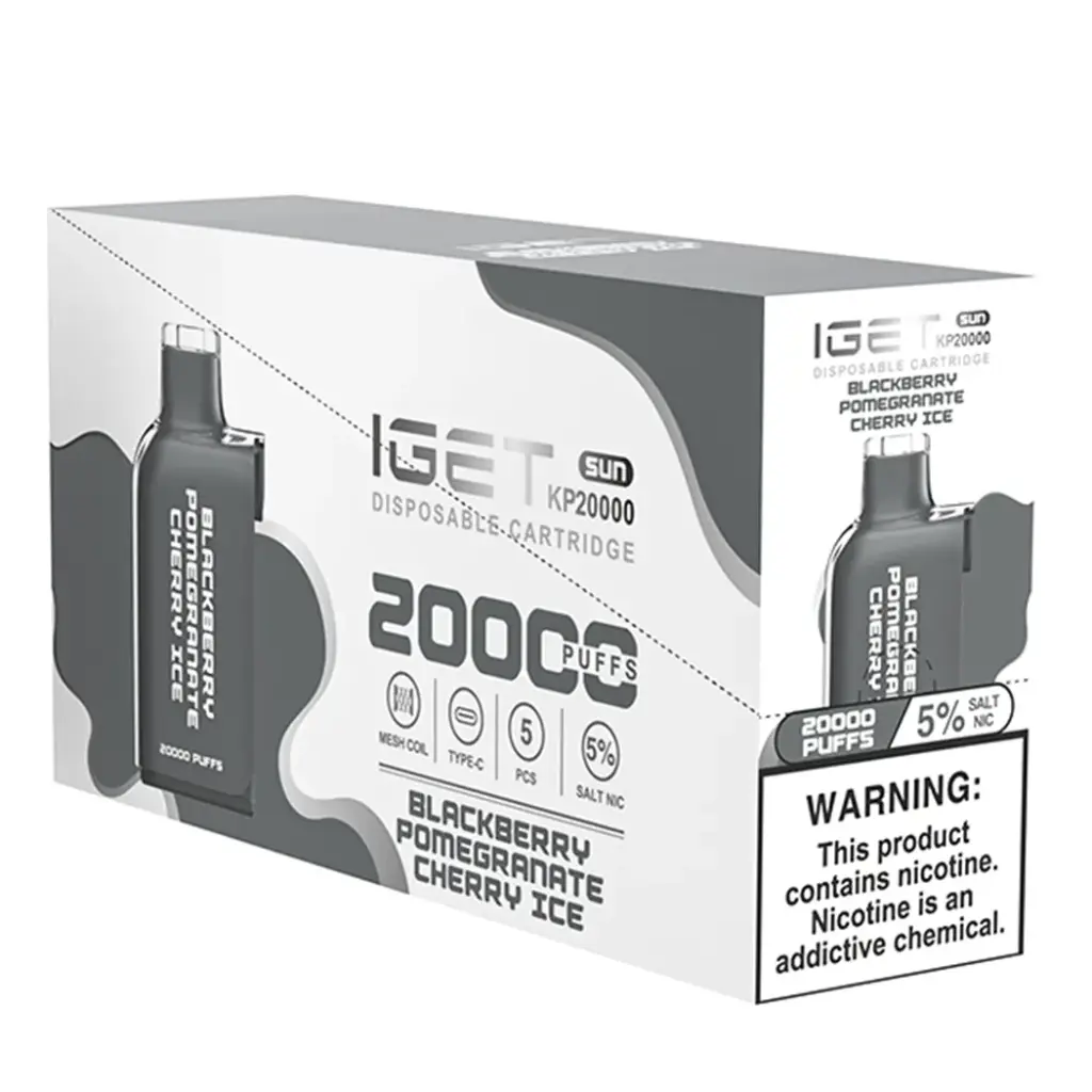 IgetPod 5pk 5% 20k Blackberry Pomegranate Cherry Ice Box (6936927634711)