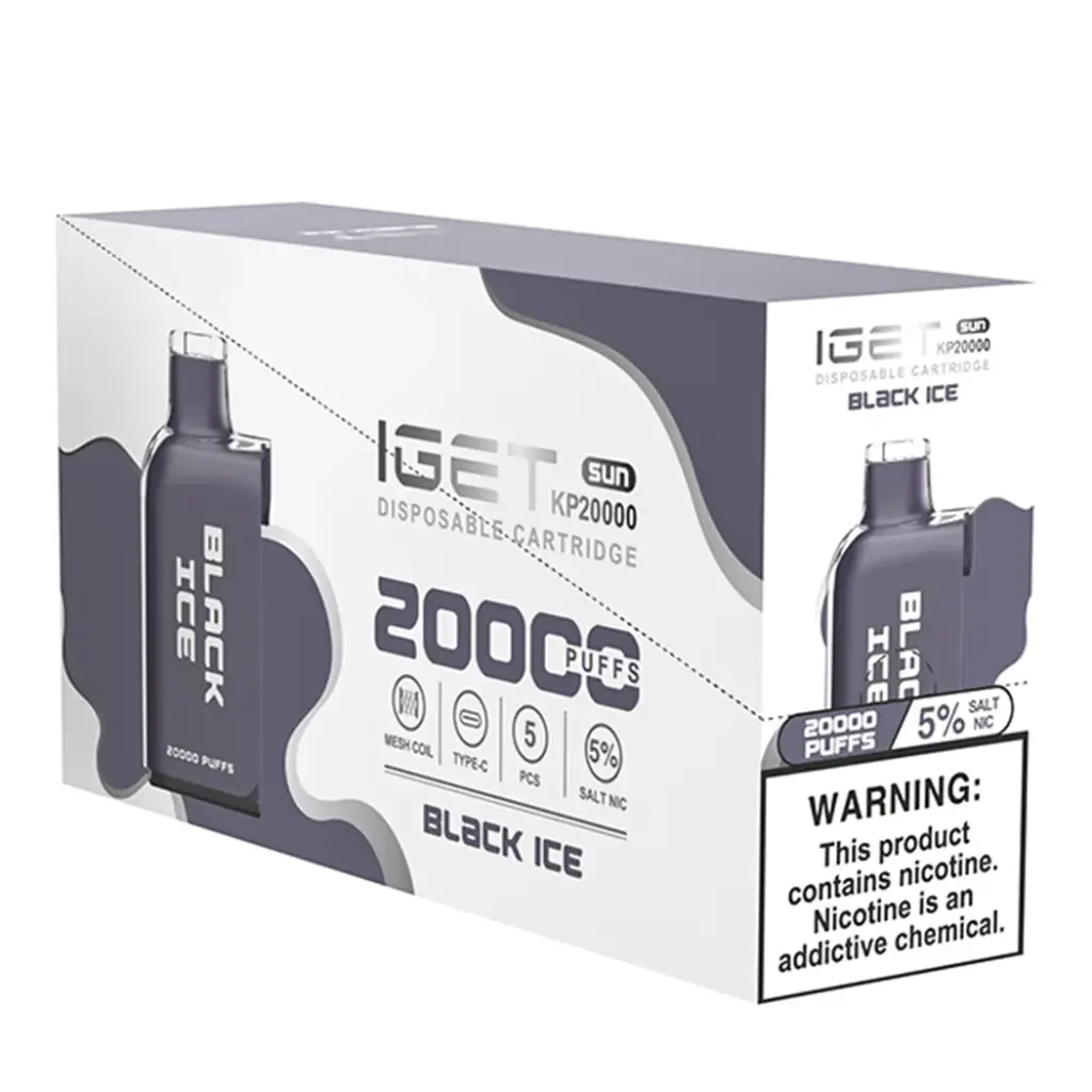IgetPod 5pk 5% 20k Black Ice Box (6936927634629)