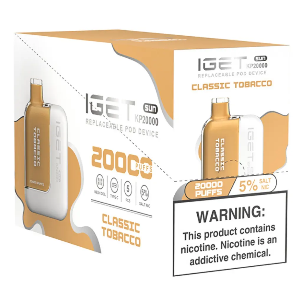 IgetKit 5pk 5% 20k Classic Tobacco Box (6936927642655) Unit (6936927642648)