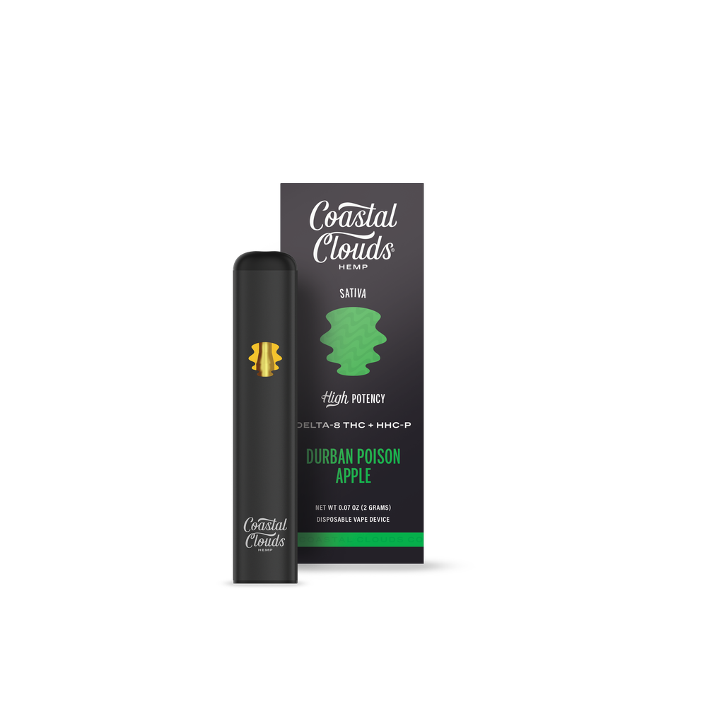 Coustal Clouds 5pk 2g High Potency Durban Poison Apple Box (684417990750)