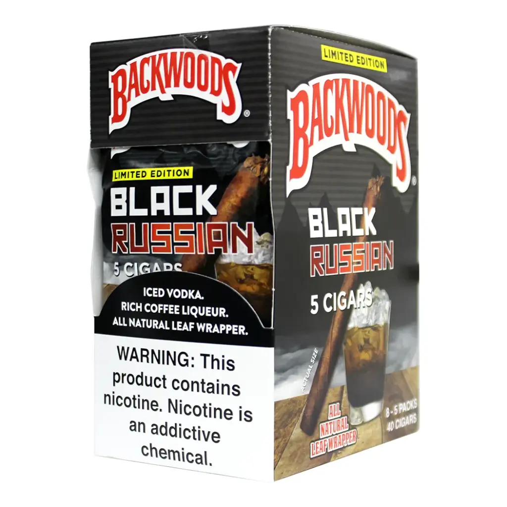 BACKWOODS BLACK RUSSIAN 5PK/40CT BOX-(071610340169) 