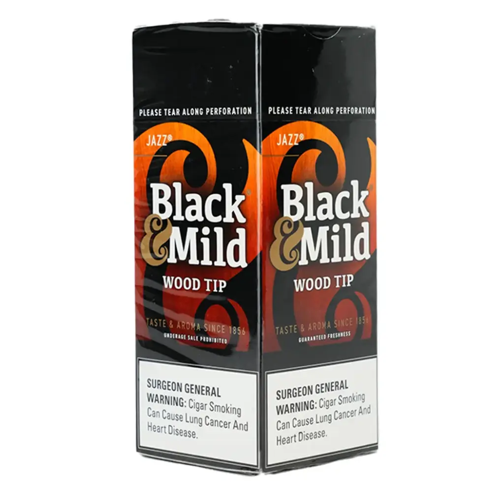 Black & Mild 25ct Jazz Wood Tip Box (070137511229)