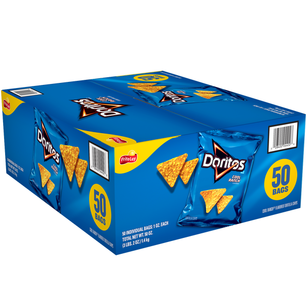 FRITOLAY 1 OZ DORITOS COOLER RANCH 50CT (028400044028)