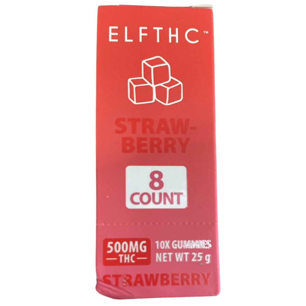 ELF THC 500 MG STRAWBERRY 8 COUNT (614998111565)  