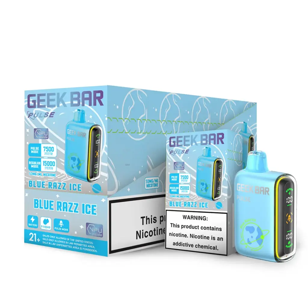 GeekBarPulse 5pk 5% 15k Blue Razz Ice Box (810125435935) Unit (810125435928)