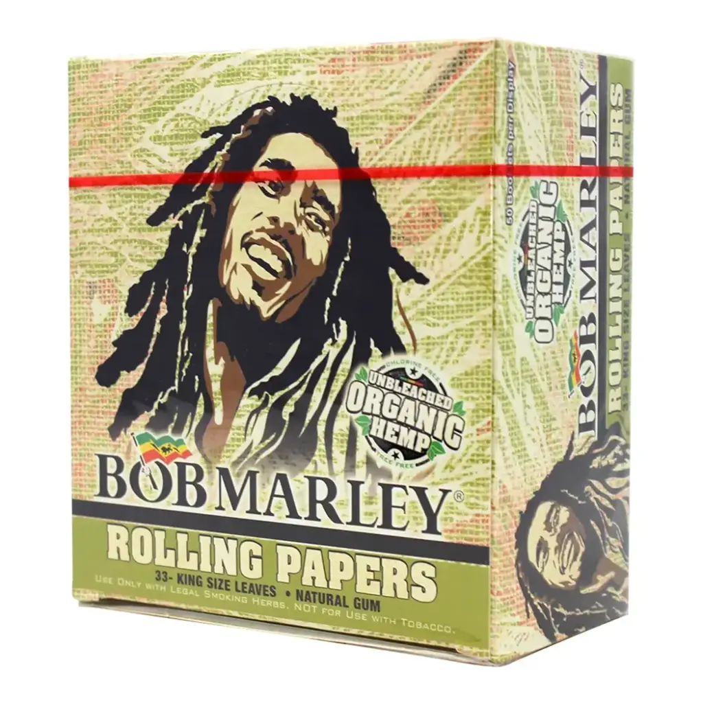 BobMarley Organic Hemp King Size 50pc Cigarette Paper Box (887982094285)