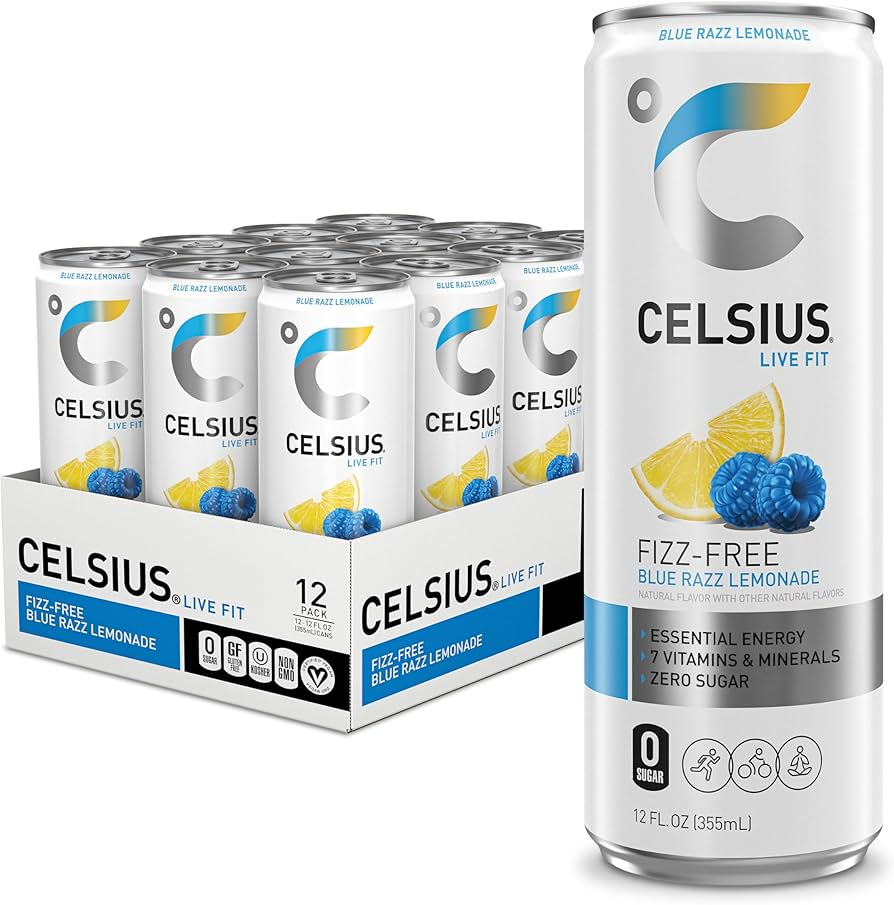 Celsius Sparkling 12pk 12oz Blue Razz Lemonade Box (889392001389)