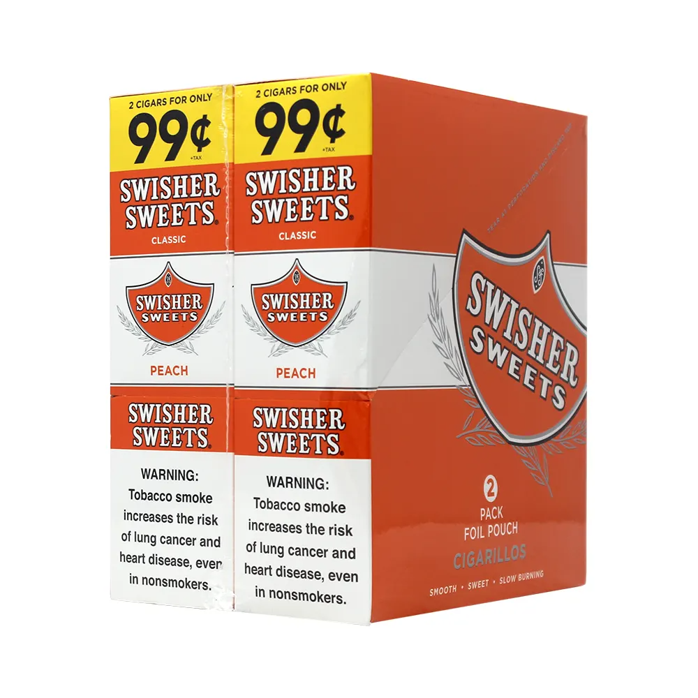 Swisher Sweet 2 For $0.99 Peach Box (025900294243)