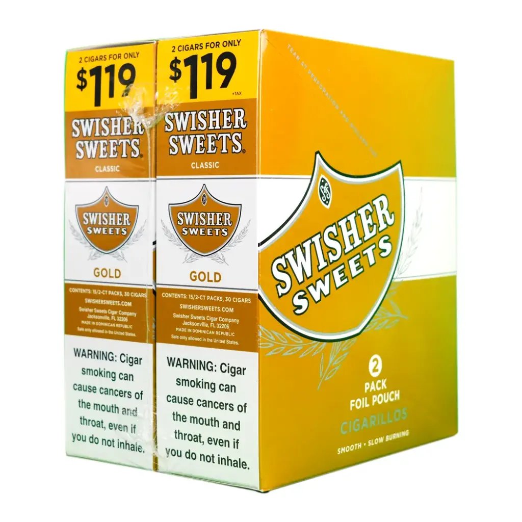 Swisher Sweet 2 For $1.19 Gold Box (025900379315)