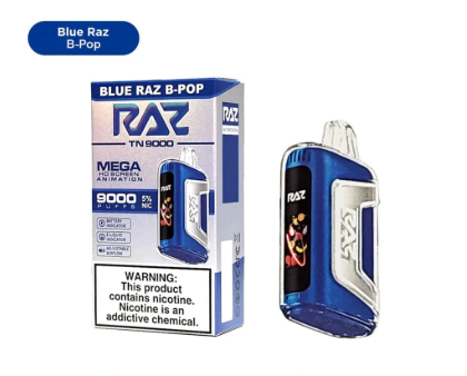 RazTn9000 5pk 5% 9k Blue Raz B-Pop Box (6970313641419) Unit (6970313641402)