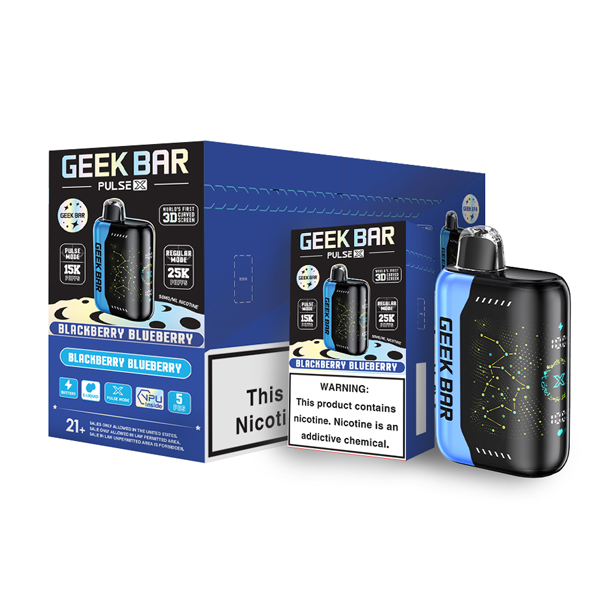 GeekBarPulseX 5pk 5% 25k Blackberry Blueberry Box (6977863391412)