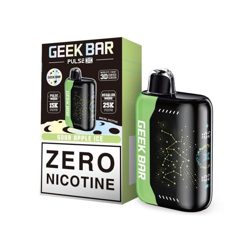 GeekBarPulseX 5pk 0% 25k Sour Apple Ice Box (810164282354)