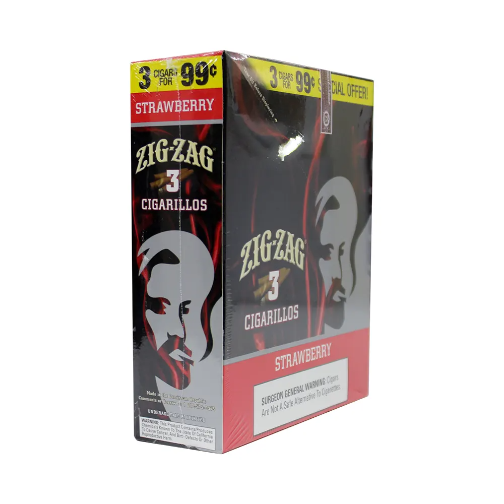 ZIG ZAG 3 FOR $0.99 (STRAWBERRY) BOX-(784762072337)  