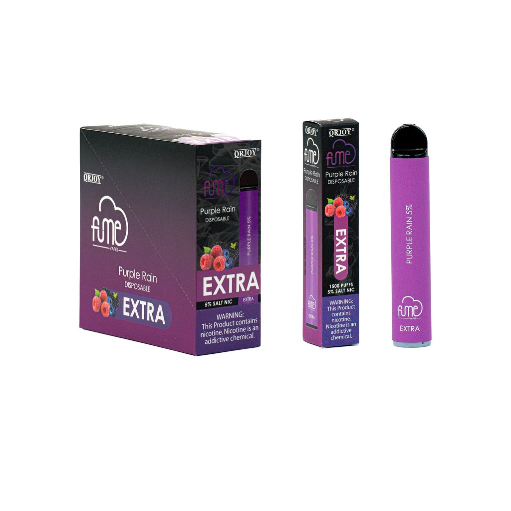 FumeExtra 10pk 5% 1.5k Purple Rain New Box (6974710144375)