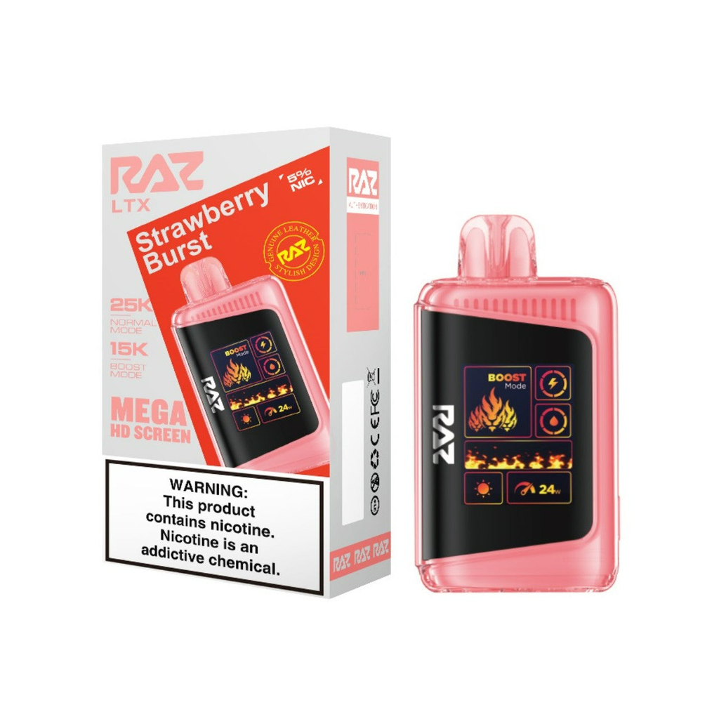 RazLtx 5pk 5% 25k Strawberry Burst Box (6972866507570) Unit (6972866507563)