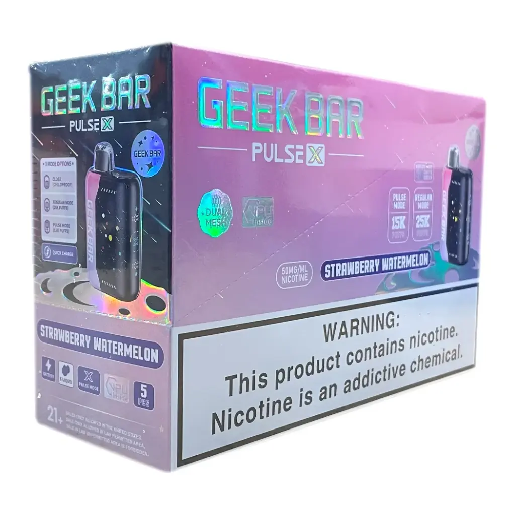 GeekBarPulseX 5pk 5% 25k Strawberry Watermelon New Box (810164281784)