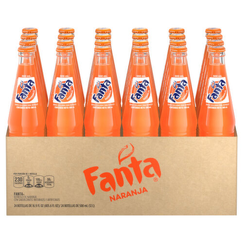 Fanta Glass 24pk 16oz Naranja Unit (7501055371082)