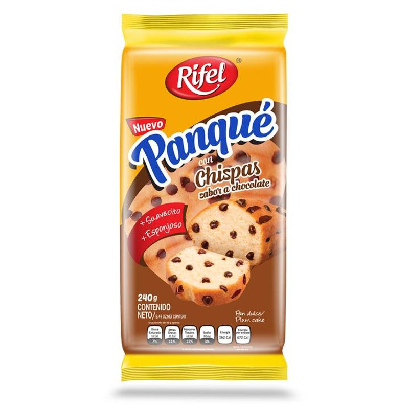 Rifel 1pk 4u/8.5oz Panque con chispas Unit (7500326946158)