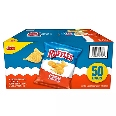 Fritolay 50pk 1oz Ruffles Cheddar Sourcream Box (028400043984) Unit (028400090179)