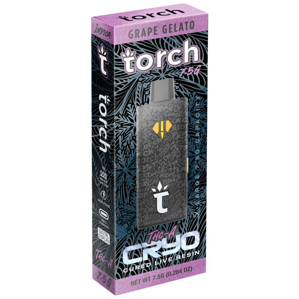 TorchCryo Thca Cured Live Resin 5pk 7.5g Indica Grape Gelato
