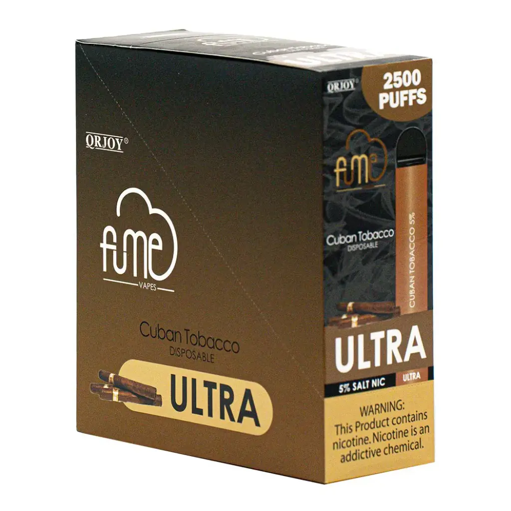 FumeUltra 10pk 5% 2.5k Cuban Tobacco Box (6974710145310)
