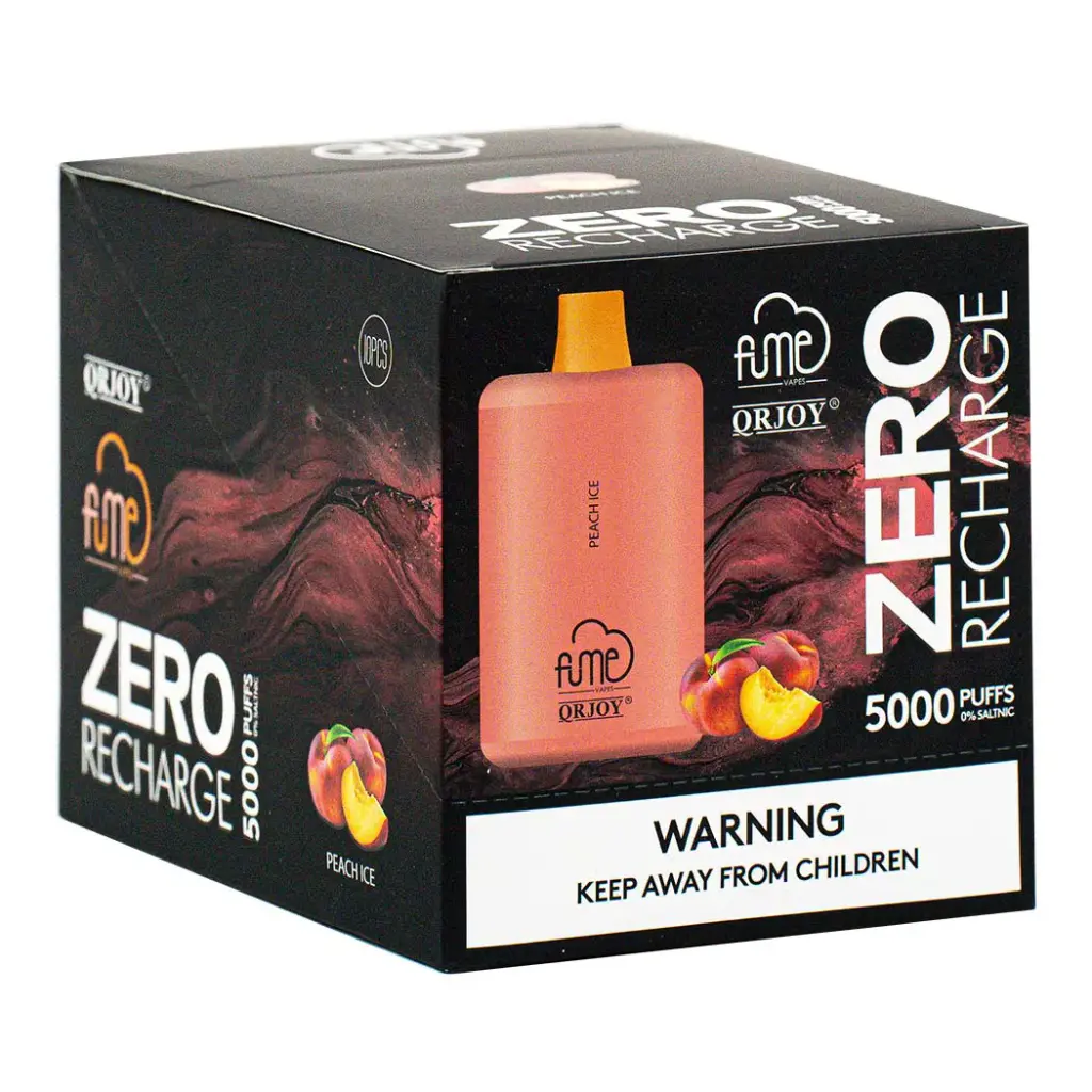 FumeRecharge 10pk 0% 5k Peach Ice Box (6941821712465)