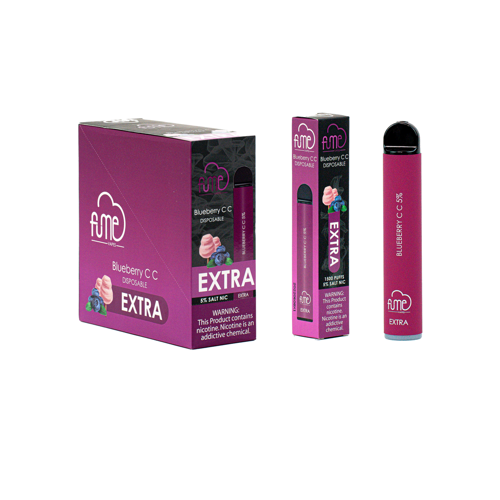 FumeExtra 10pk 5% 1.5k Blueberry CC Box (6973304116828)