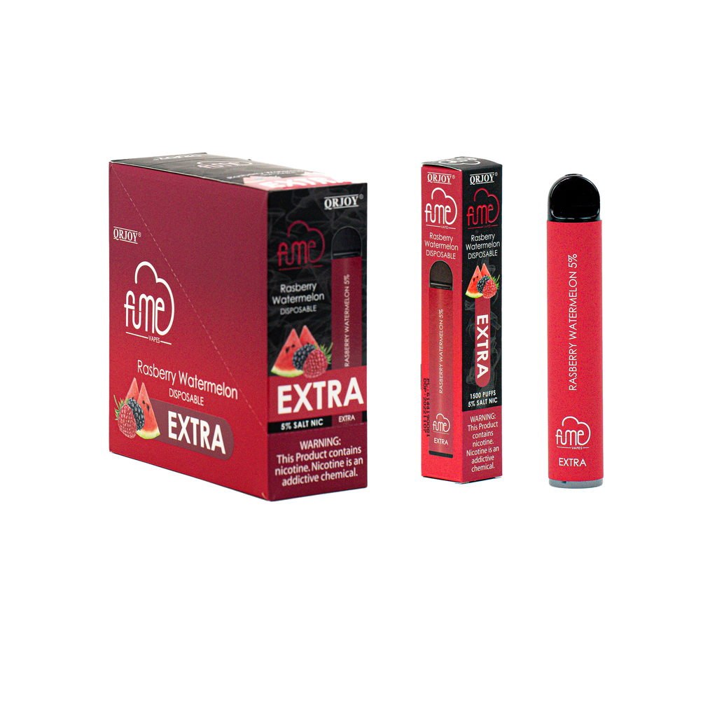 FumeExtra 10pk 5% 1.5k Raspberry Watermelon Box (6973304116866)