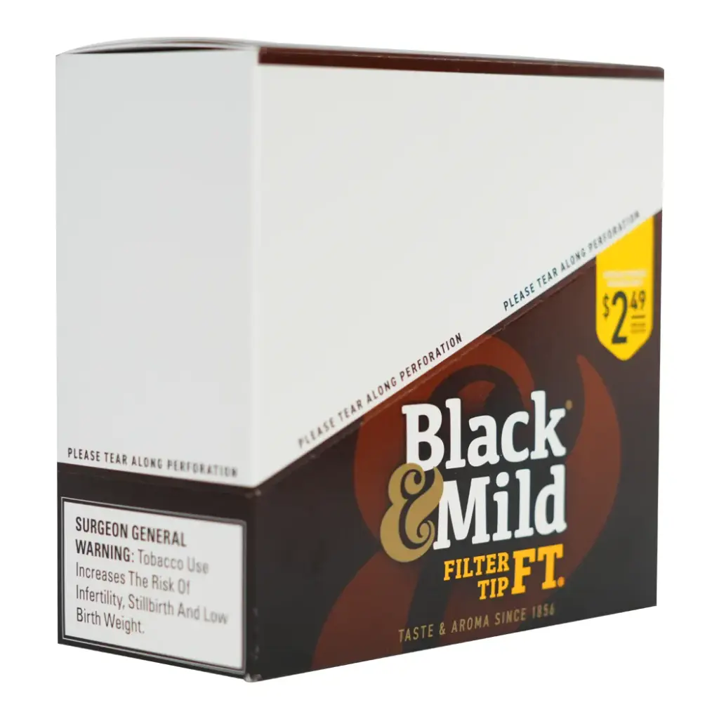 Black & Mild $2.49 Regular 10-5pk Filter Tip Box (070137831358)
