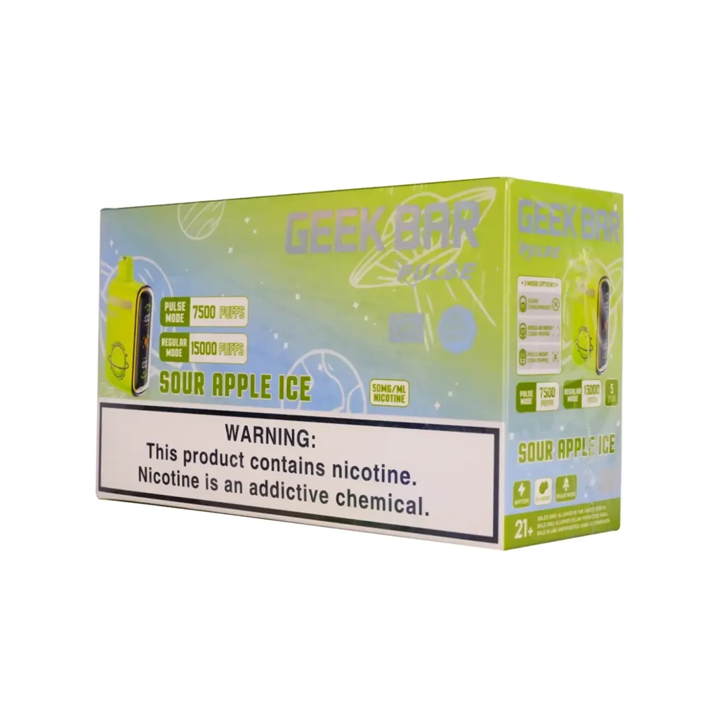 GeekBarPulse 5pk 5% 15k Sour Apple Ice (810125434679) Unit (810125436758)