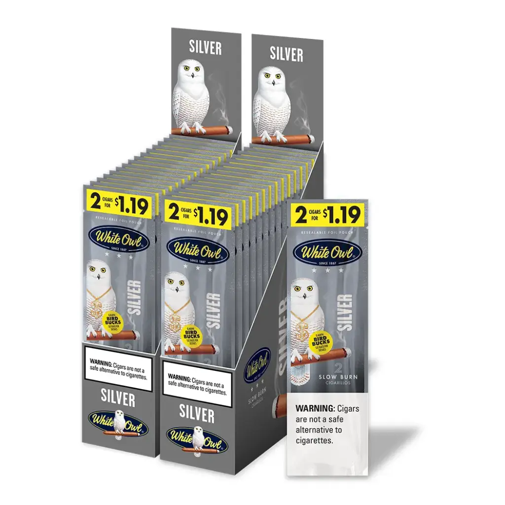 White Owl 2 For $1.19 Silver Box (031700237700)