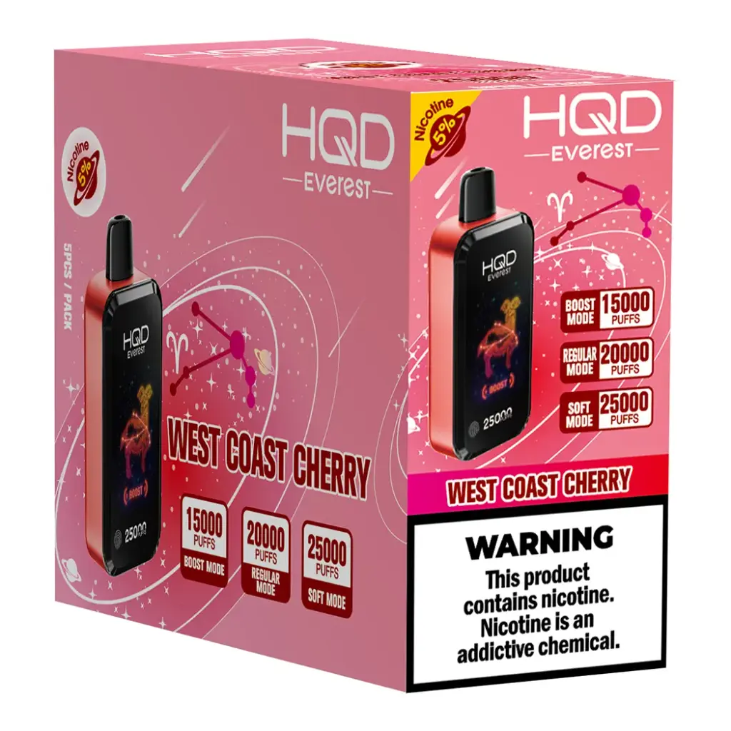 HqdEverest 5pk 5% 25k West Coast Cherry Box (6923742015870) 