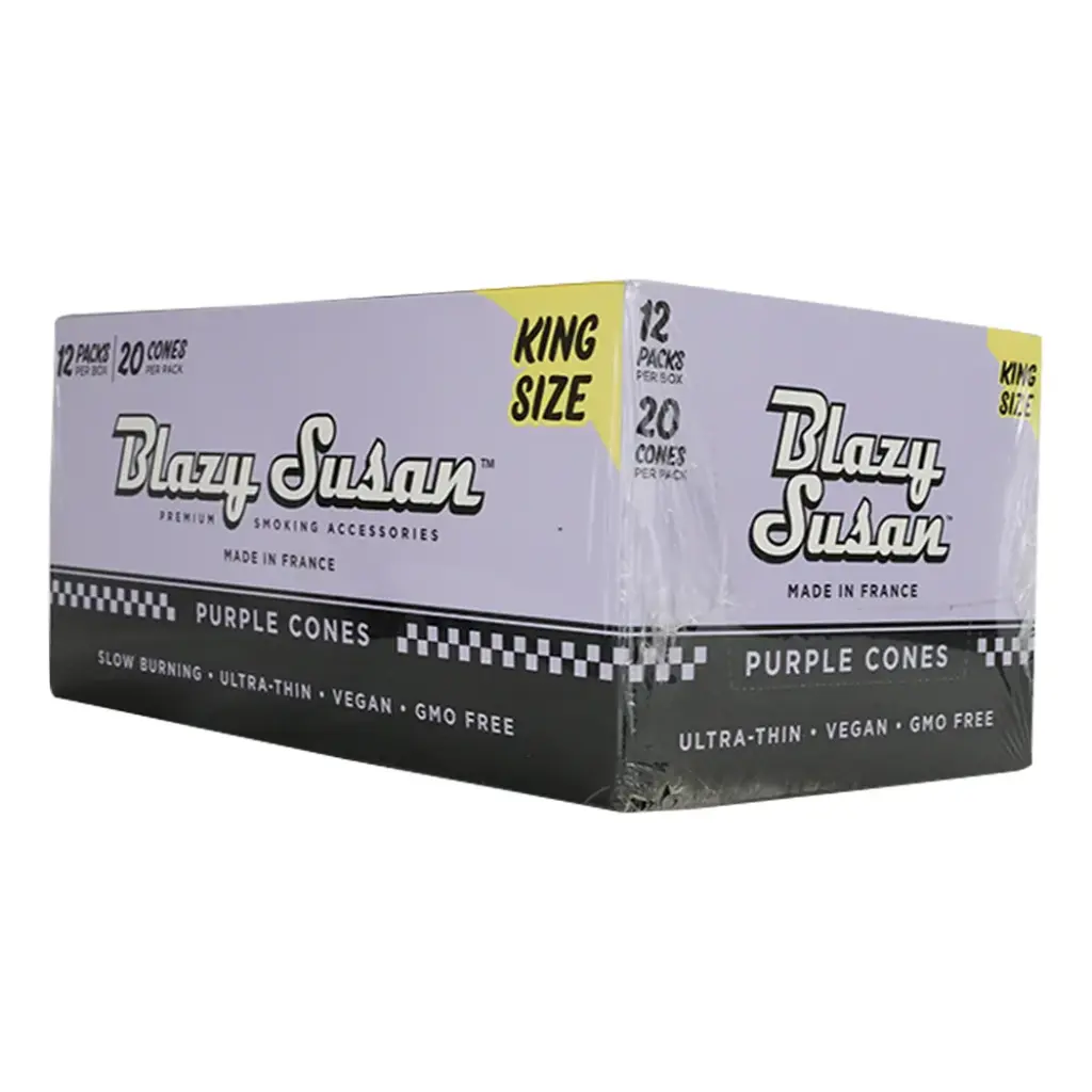 Blazy Cone Purple King Size 12pk Per Box (810134928862)  