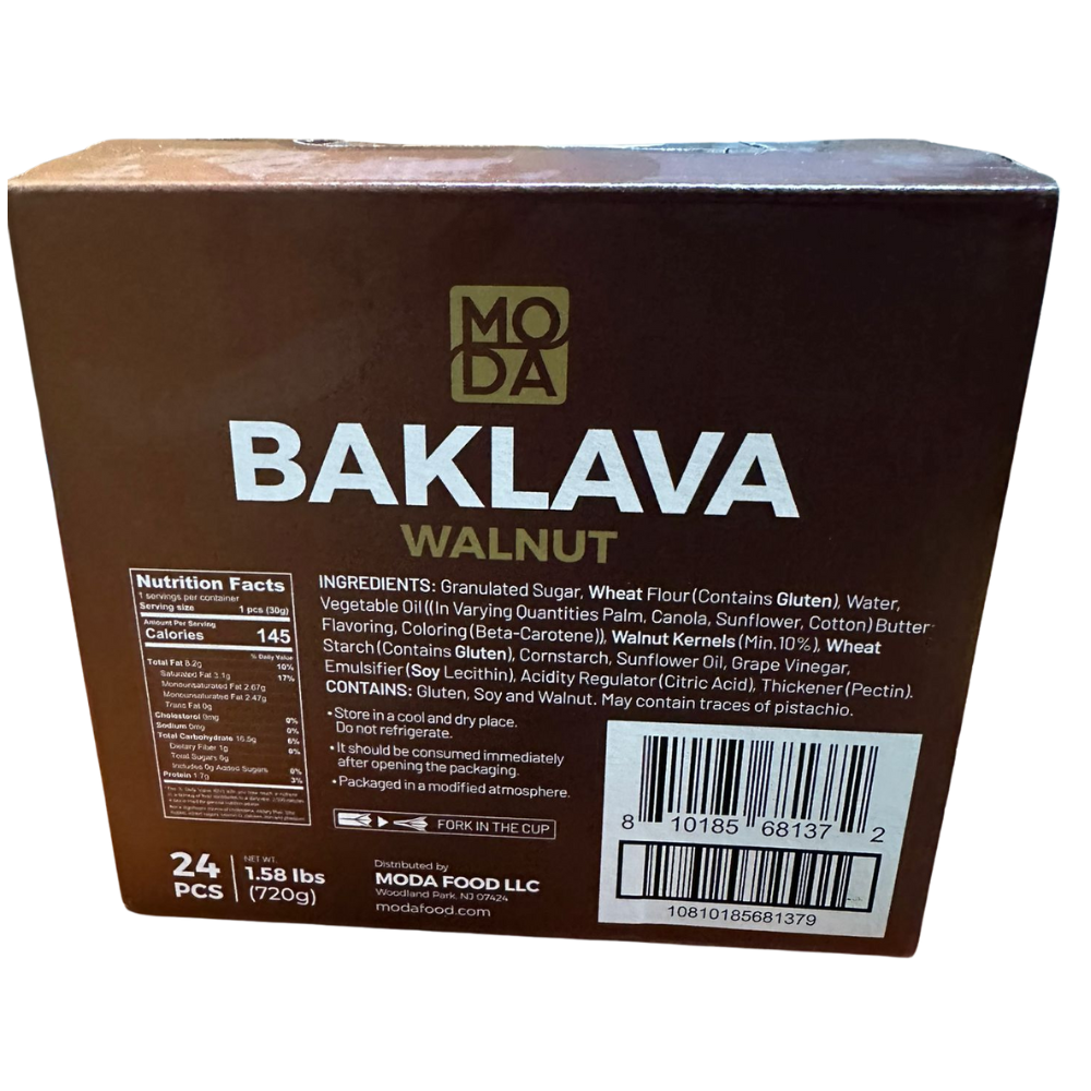 Baklava 24pk 30g Walnut Box (810185681372)
