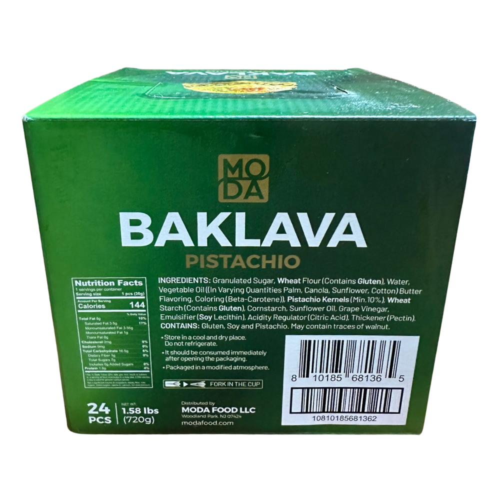 Baklava 24pk 30g Pistachio Box (810185681365)