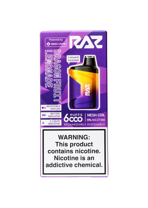 RazCa6000 10pk 5% 6k Dragon Fruit Lemonade Box (6974622809744)
