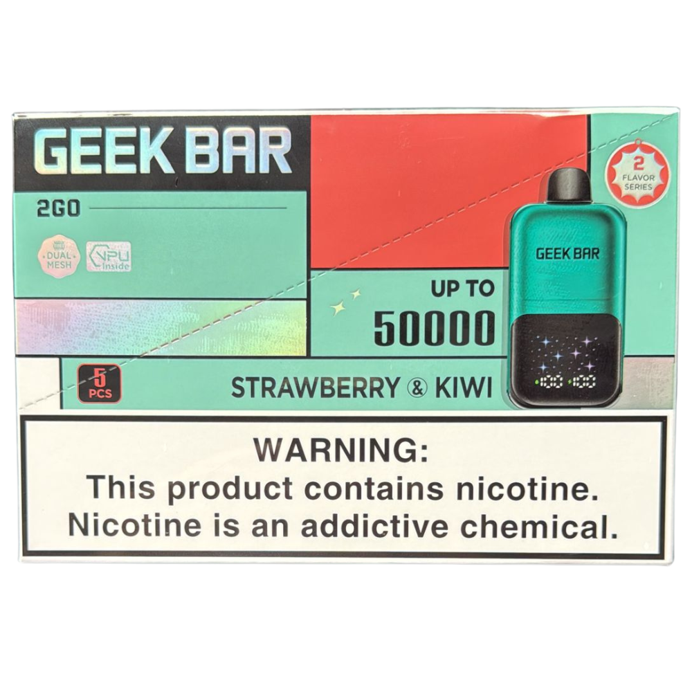 GeekBar2GO 5pk 50k Strawberry & Kiwi Box (6977863397476)