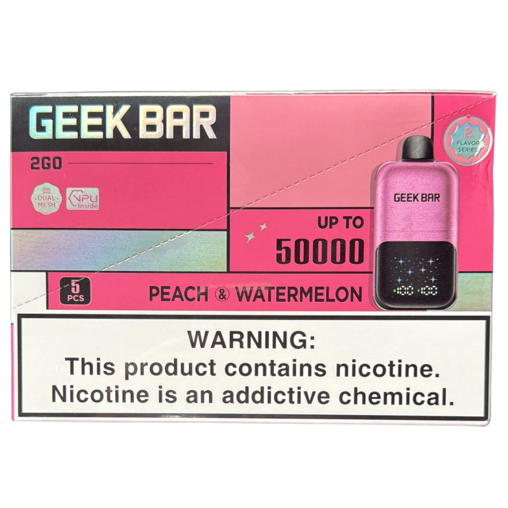 GeekBar2GO 5pk 50k Peach & Watermelon Box (6977863397575)