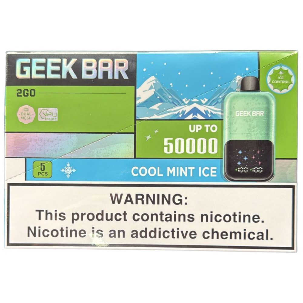 GeekBar2GO 5pk 50k Cool Mint Ice Box (6977863397773)