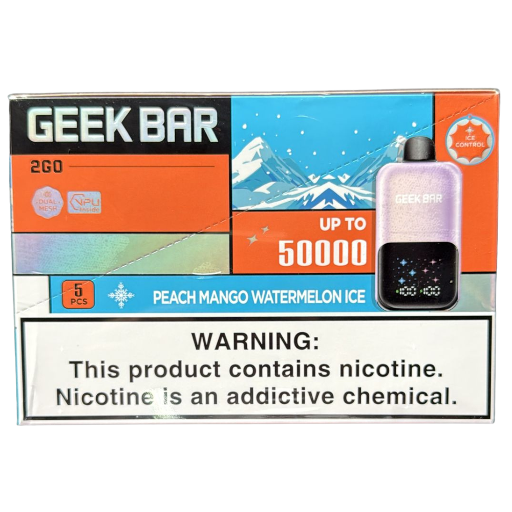 GeekBar2GO 5pk 50k Peach Mango Watermelon Ice Box (6977863397711)