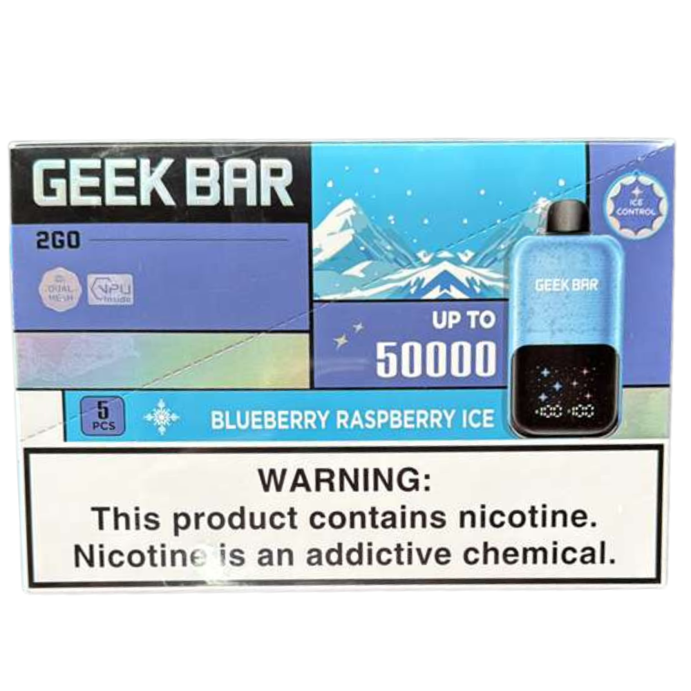 GeekBar2GO 5pk 50k Blueberry Raspberry Ice Box (6977863397759)